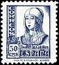 Spain 1937 Isabella the Catholic 50 CTS Blue Edifil 825. España 825. Uploaded by susofe